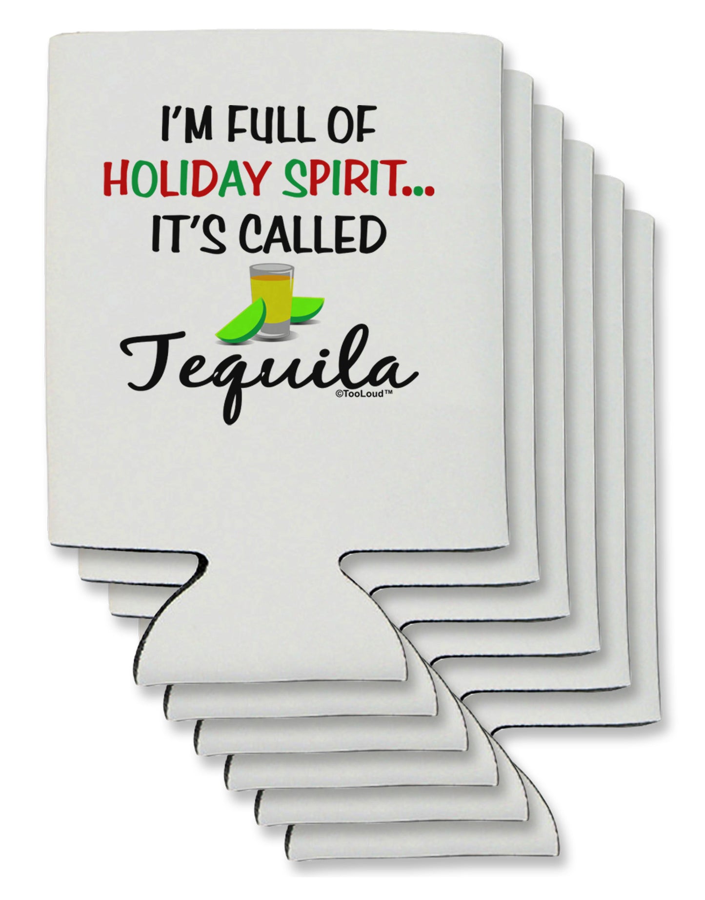 Holiday Spirit - Tequila Can / Bottle Insulator Coolers-Can Coolie-TooLoud-6-Davson Sales