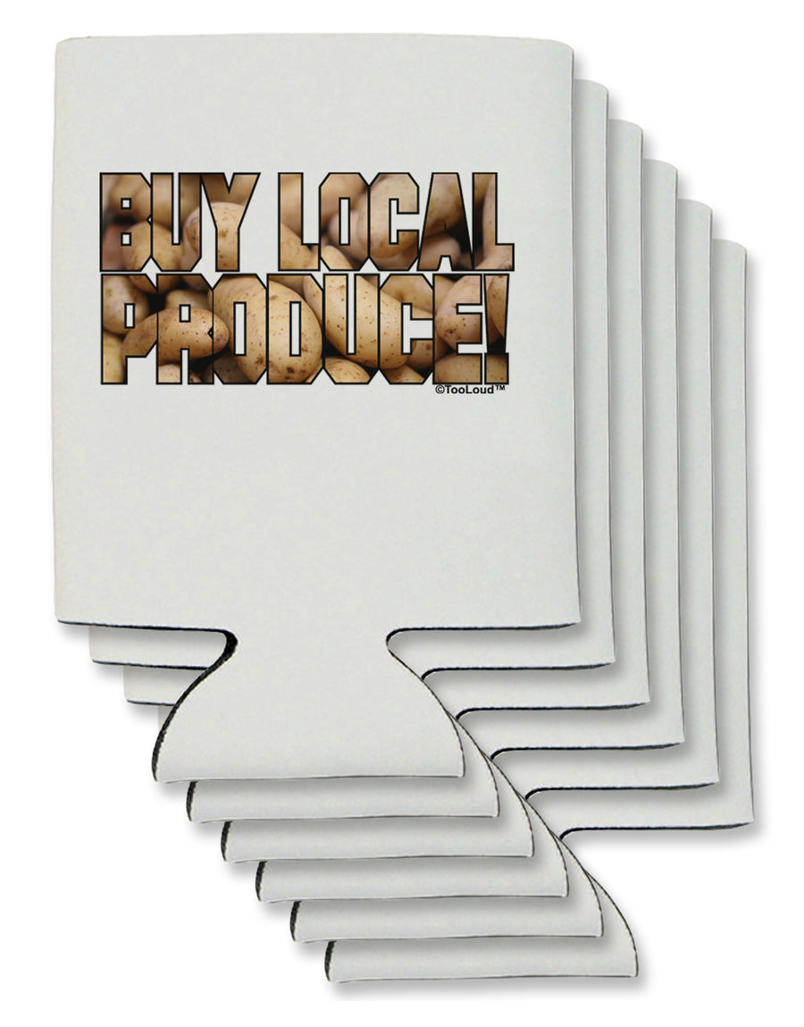 Buy Local Produce Potatoes Text Can / Bottle Insulator Coolers-Can Coolie-TooLoud-1 Piece-Davson Sales