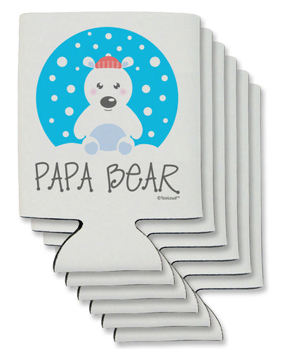 Matching Polar Bear Family - Papa Bear Can / Bottle Insulator Coolers by TooLoud-Can Coolie-TooLoud-6-Davson Sales