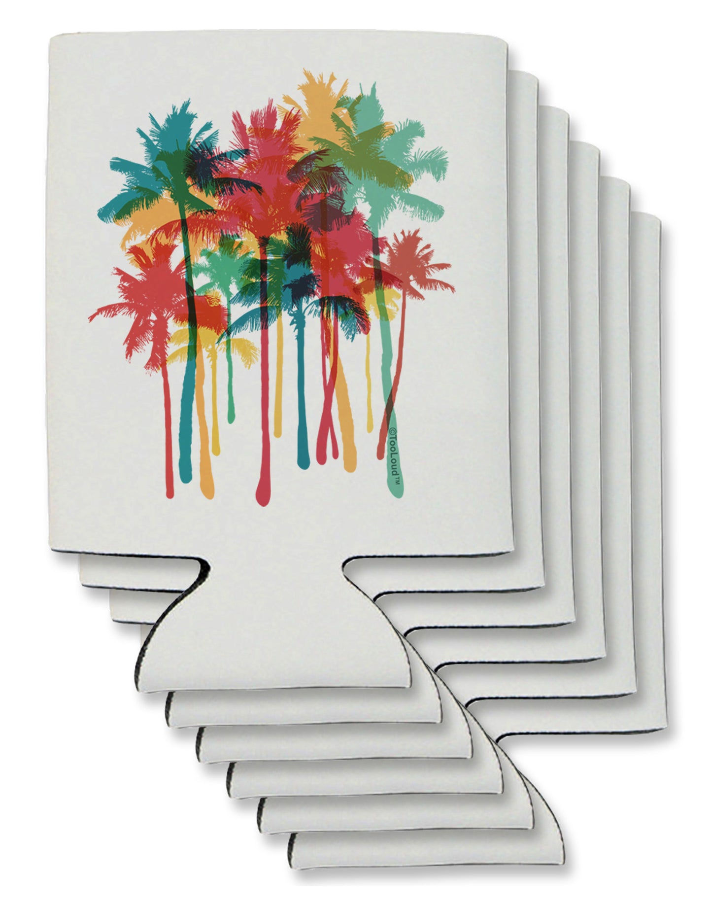 Paint Splash Palm Trees Can / Bottle Insulator Coolers-Can Coolie-TooLoud-6-Davson Sales