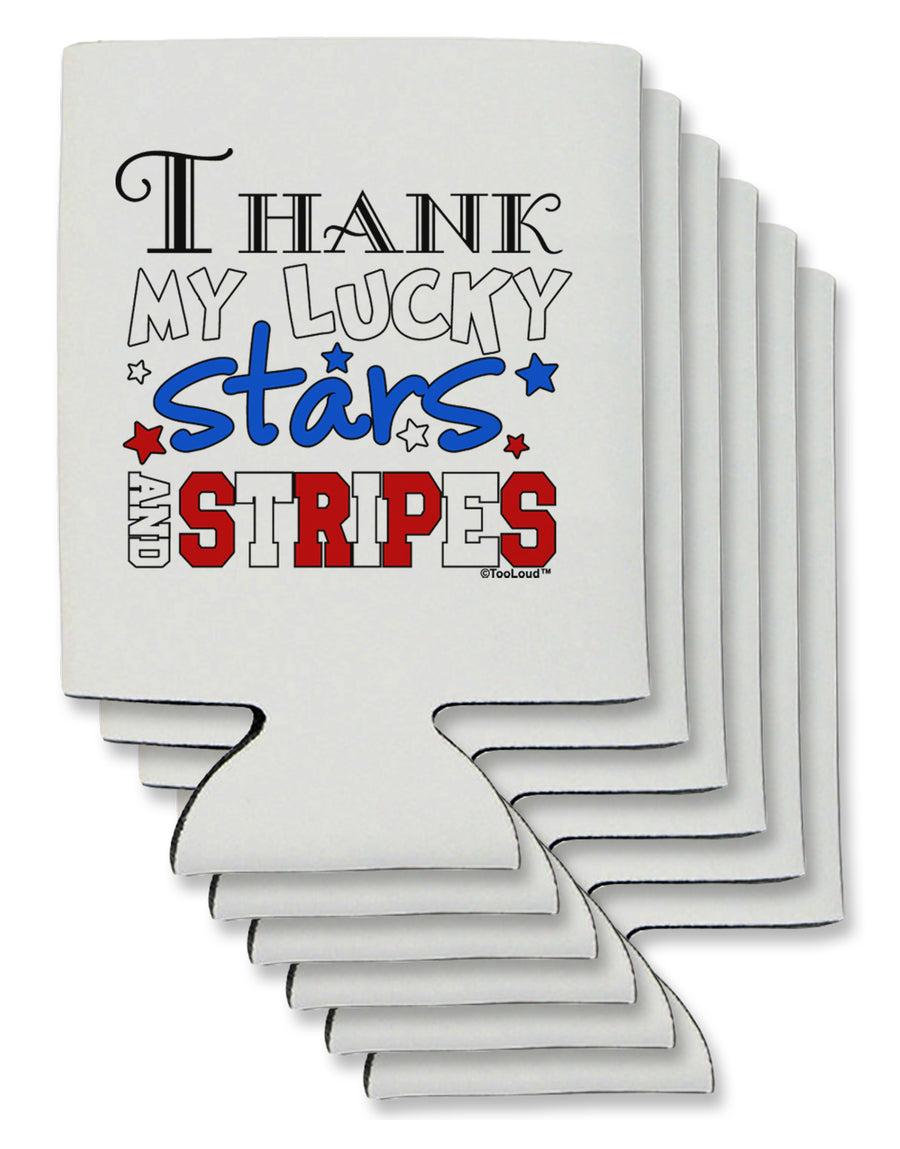 Thank My Lucky Stars and Stripes Color Can / Bottle Insulator Coolers by TooLoud-Can Coolie-TooLoud-1-Davson Sales