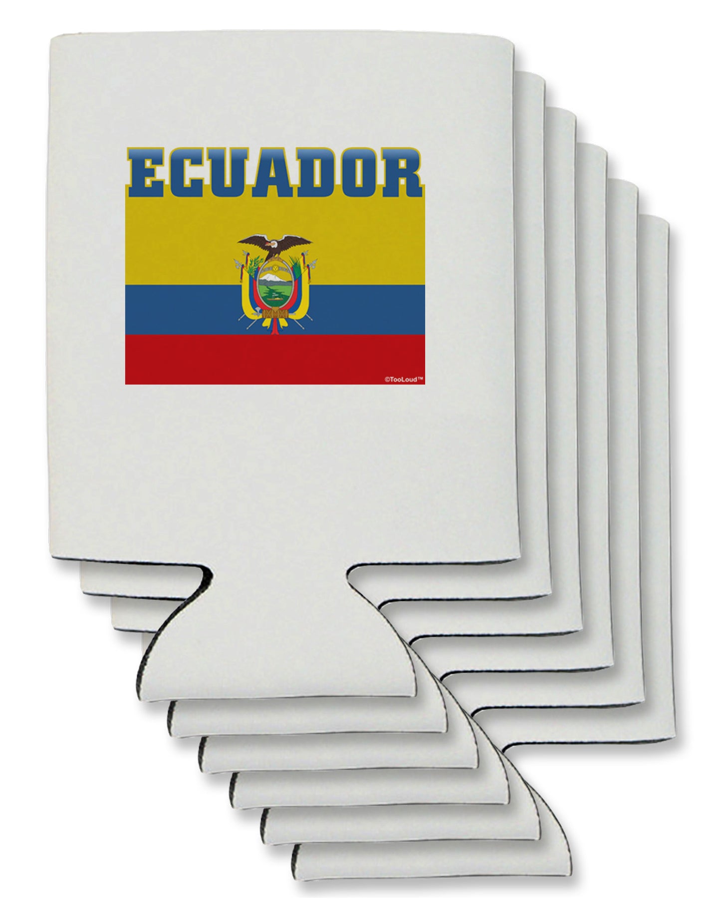 Ecuador Flag Can / Bottle Insulator Coolers-Can Coolie-TooLoud-6-Davson Sales