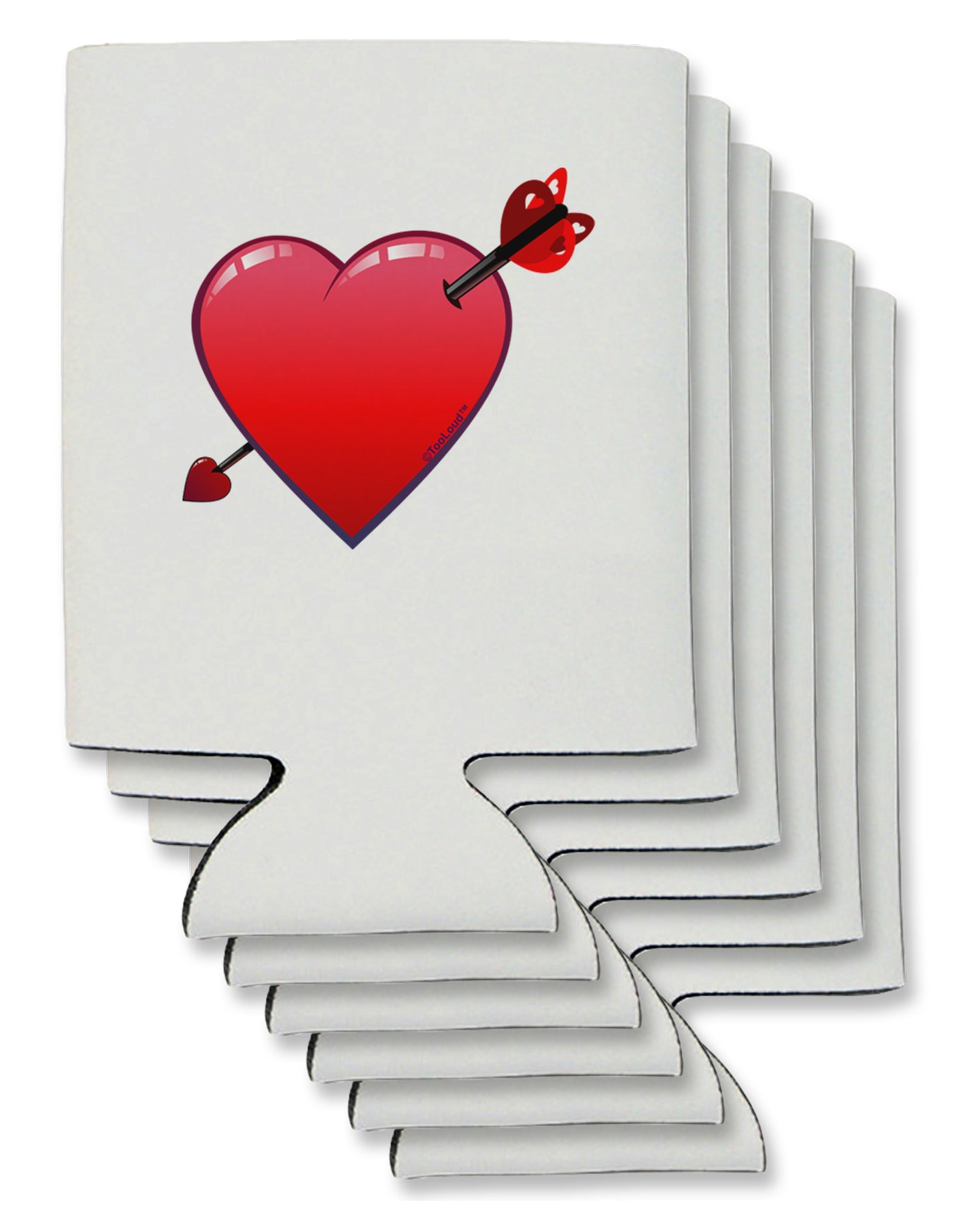 Shot Through the Heart Cute Can / Bottle Insulator Coolers by TooLoud-Can Coolie-TooLoud-6-Davson Sales