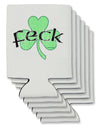 Feck - Clover Distressed Design Can / Bottle Insulator Coolers by TooLoud-Can Coolie-TooLoud-6-Davson Sales