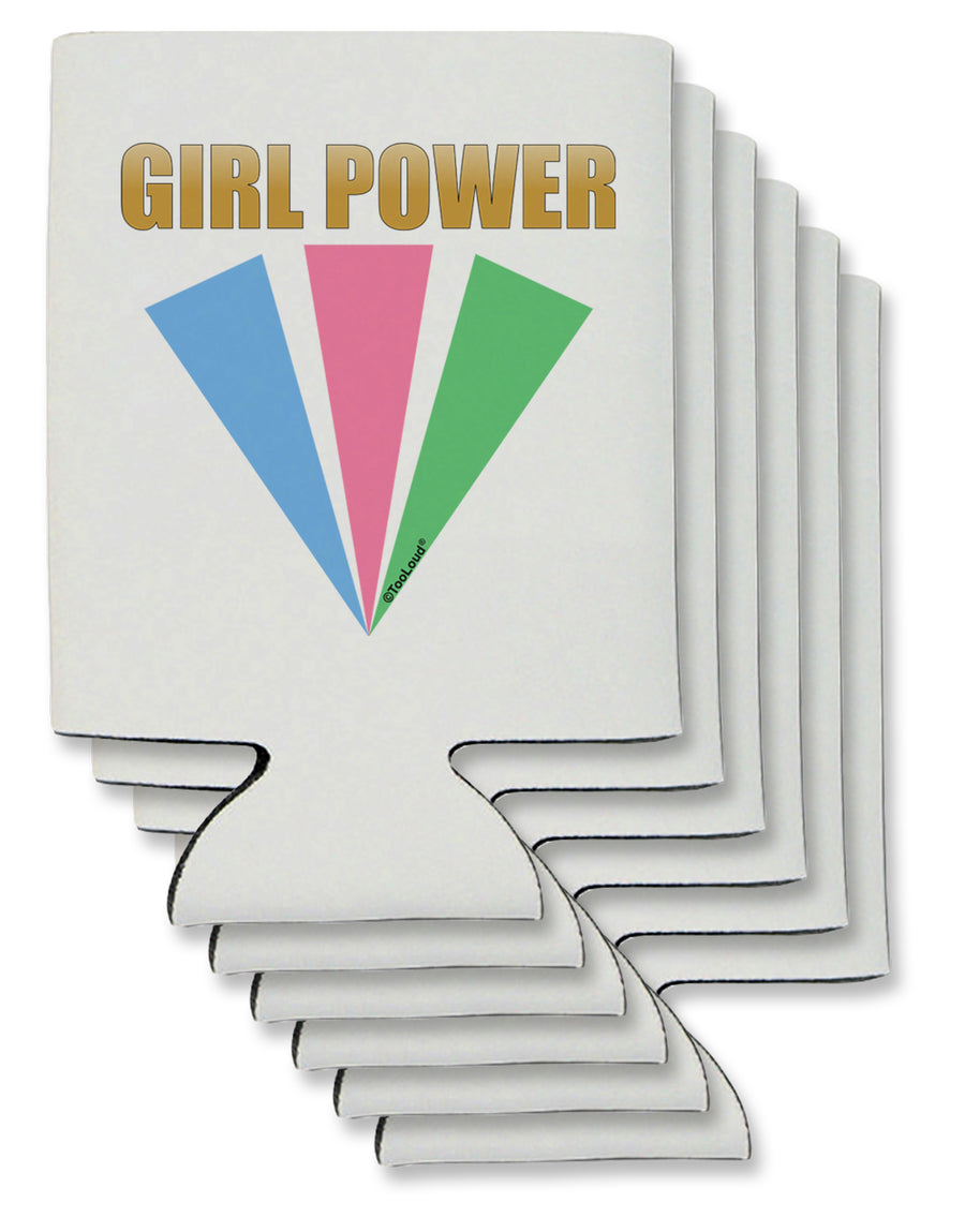 Girl Power Stripes Can / Bottle Insulator Coolers by TooLoud-Can Coolie-TooLoud-1-Davson Sales