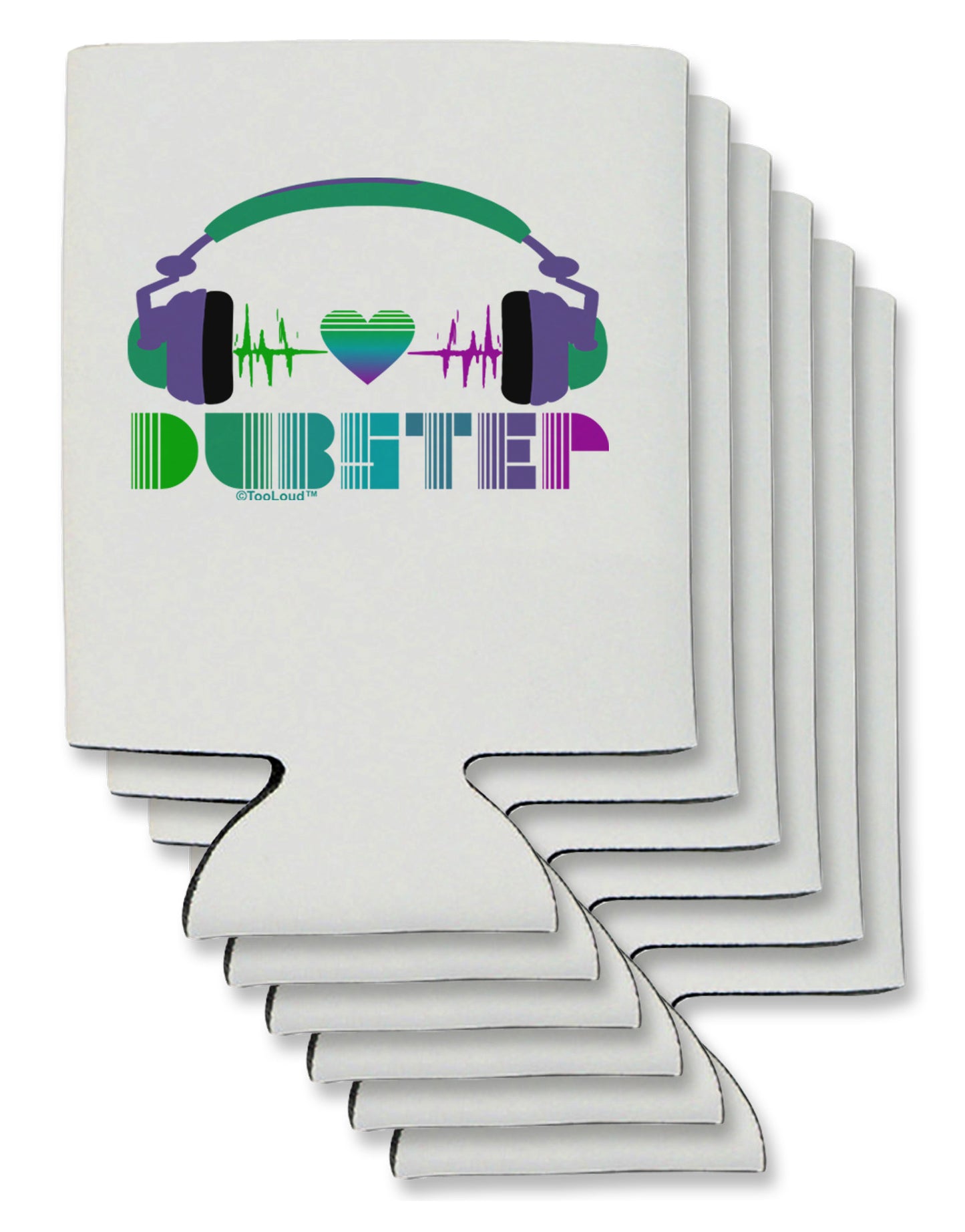 Heart Dubstep Can / Bottle Insulator Coolers-Can Coolie-TooLoud-6-Davson Sales