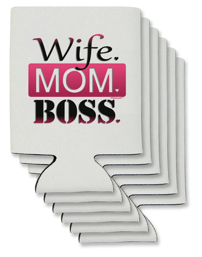 Wife Mom Boss Can / Bottle Insulator Coolers-Can Coolie-TooLoud-6-Davson Sales