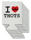 I Love Heart THOTS Can / Bottle Insulator Coolers-Can Coolie-TooLoud-6 Pieces-Davson Sales