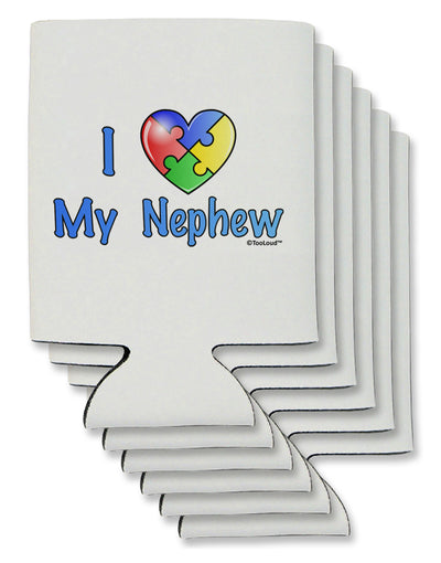 I Heart My Nephew - Autism Awareness Can / Bottle Insulator Coolers by TooLoud-Can Coolie-TooLoud-6-Davson Sales