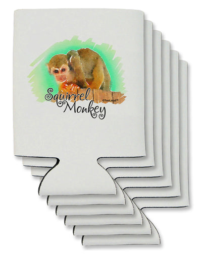Squirrel Monkey Watercolor Text Can / Bottle Insulator Coolers-Can Coolie-TooLoud-6 Pieces-Davson Sales