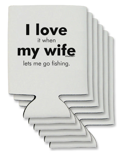 I Love My Wife - Fishing Can / Bottle Insulator Coolers by TooLoud-Can Coolie-TooLoud-6-Davson Sales