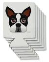 Cute Boston Terrier Dog Face Can / Bottle Insulator Coolers-Can Coolie-TooLoud-6 Pieces-Davson Sales
