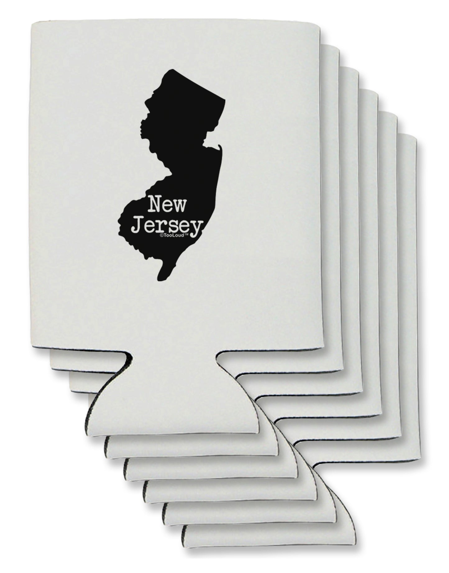 New Jersey - United States Shape Can / Bottle Insulator Coolers by TooLoud-Can Coolie-TooLoud-6-Davson Sales