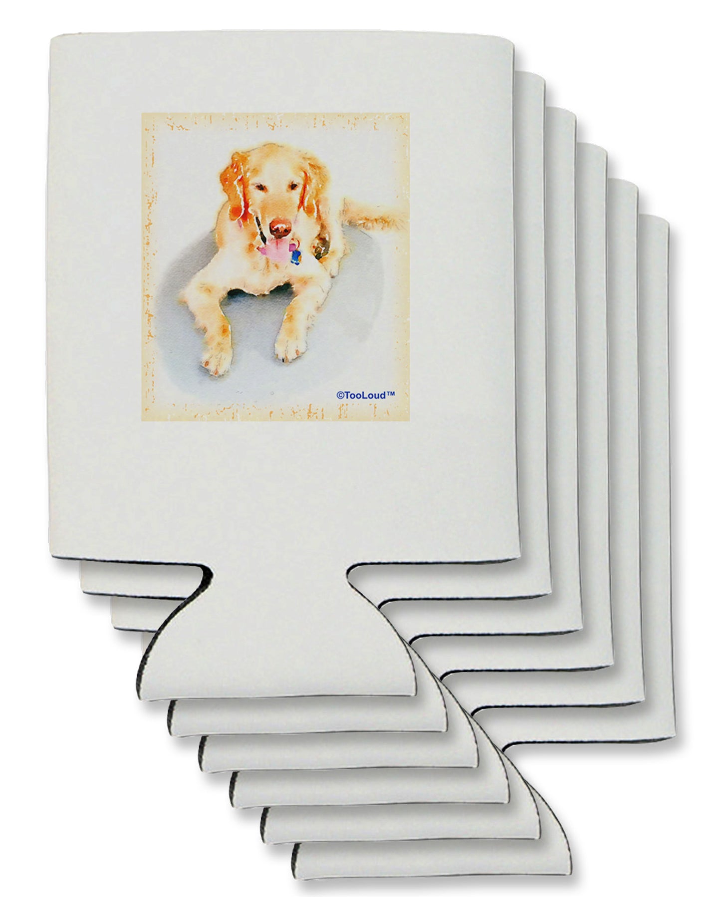 Laying Retriever Watercolor Can / Bottle Insulator Coolers-Can Coolie-TooLoud-6-Davson Sales