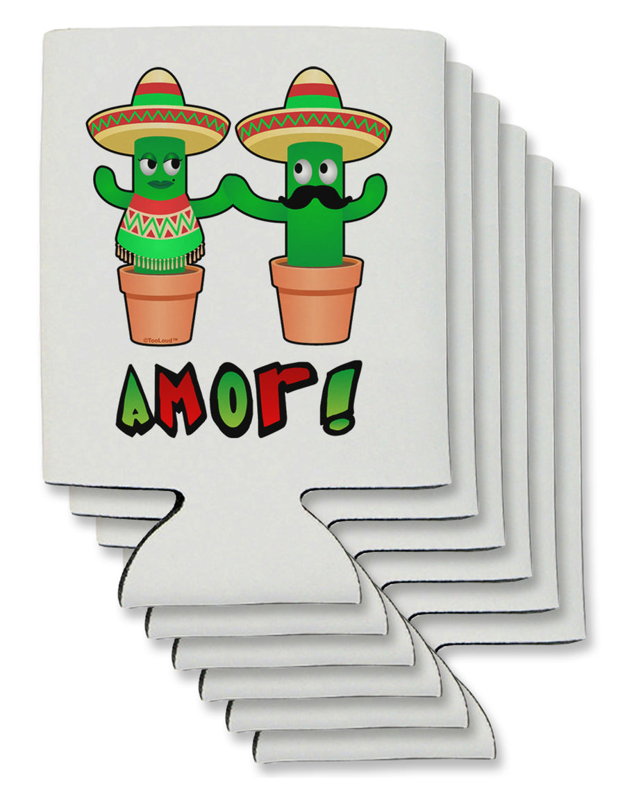 Fiesta Cactus Couple Amor Can / Bottle Insulator Coolers by TooLoud-Can Coolie-TooLoud-1-Davson Sales