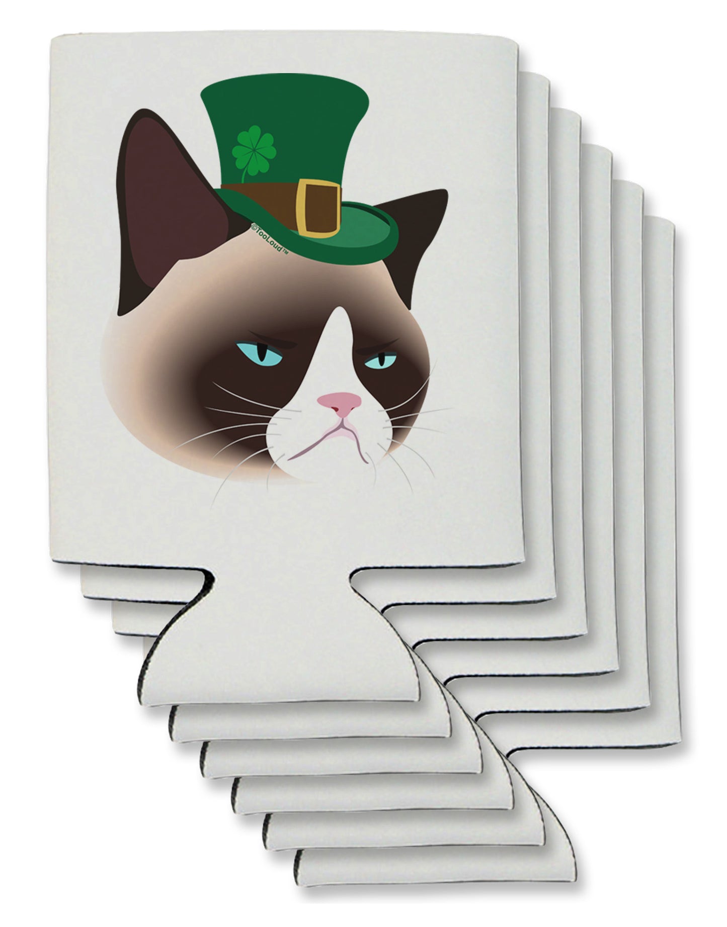Leprechaun Disgruntled Cat Can / Bottle Insulator Coolers-Can Coolie-TooLoud-6-Davson Sales