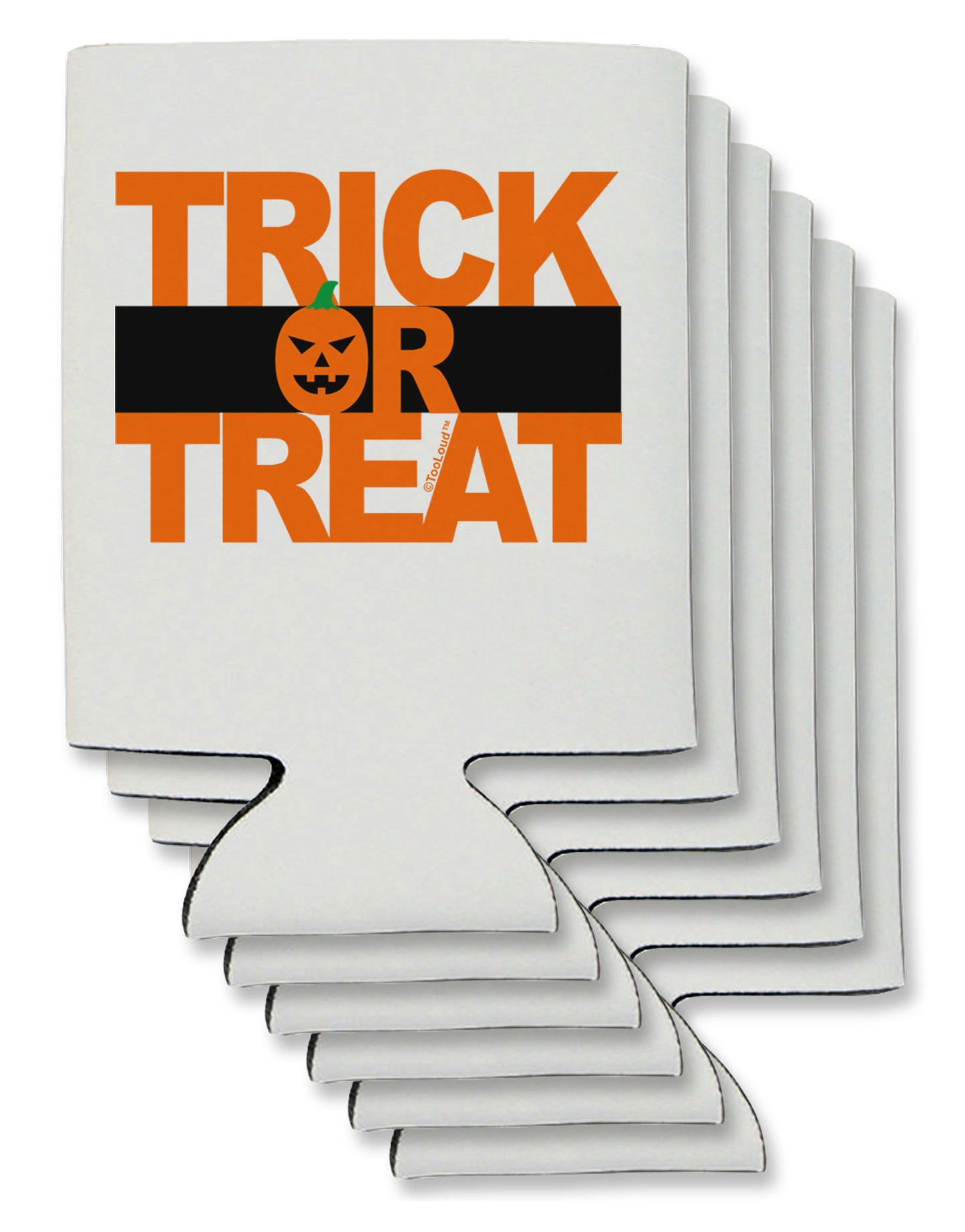 Trick or Treat Text Can / Bottle Insulator Coolers-Can Coolie-TooLoud-6-Davson Sales