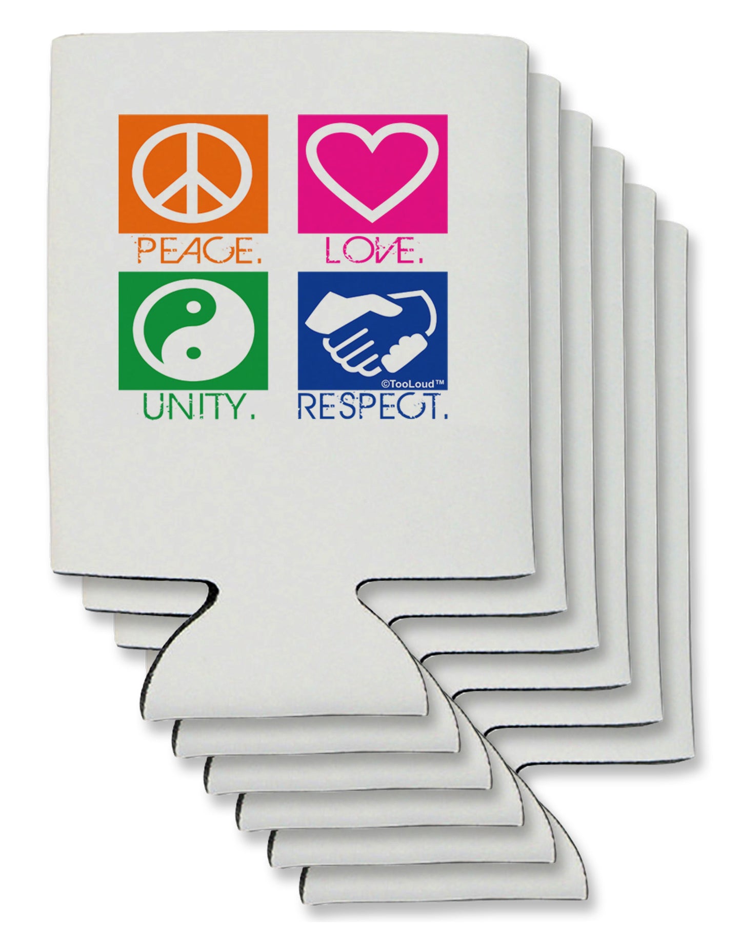 PLUR Squares Color Can / Bottle Insulator Coolers-Can Coolie-TooLoud-6-Davson Sales