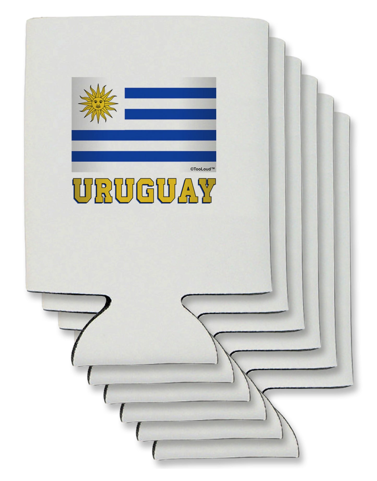Uruguay Flag Can / Bottle Insulator Coolers-Can Coolie-TooLoud-6-Davson Sales