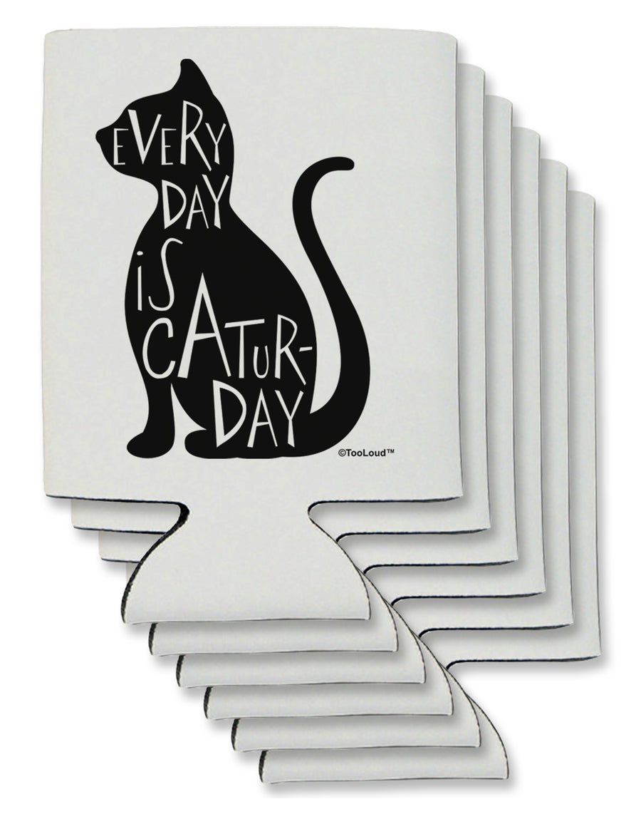 Every Day Is Caturday Cat Silhouette Can / Bottle Insulator Coolers by TooLoud-Can Coolie-TooLoud-1-Davson Sales