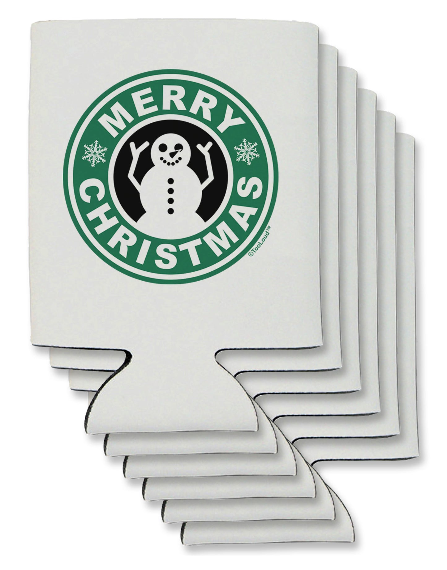 Merry Christmas Latte Logo Can / Bottle Insulator Coolers-Can Coolie-TooLoud-6-Davson Sales