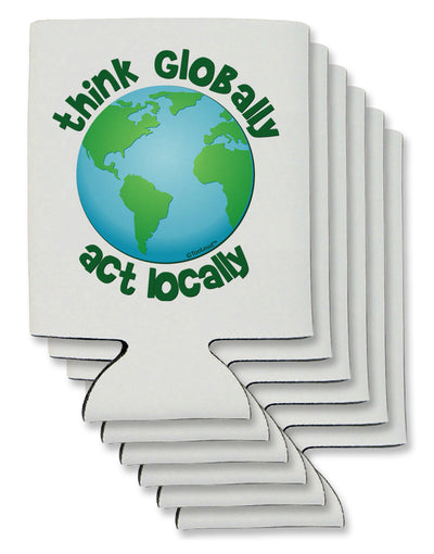 Think Globally Act Locally - Globe Can / Bottle Insulator Coolers-Can Coolie-TooLoud-6-Davson Sales