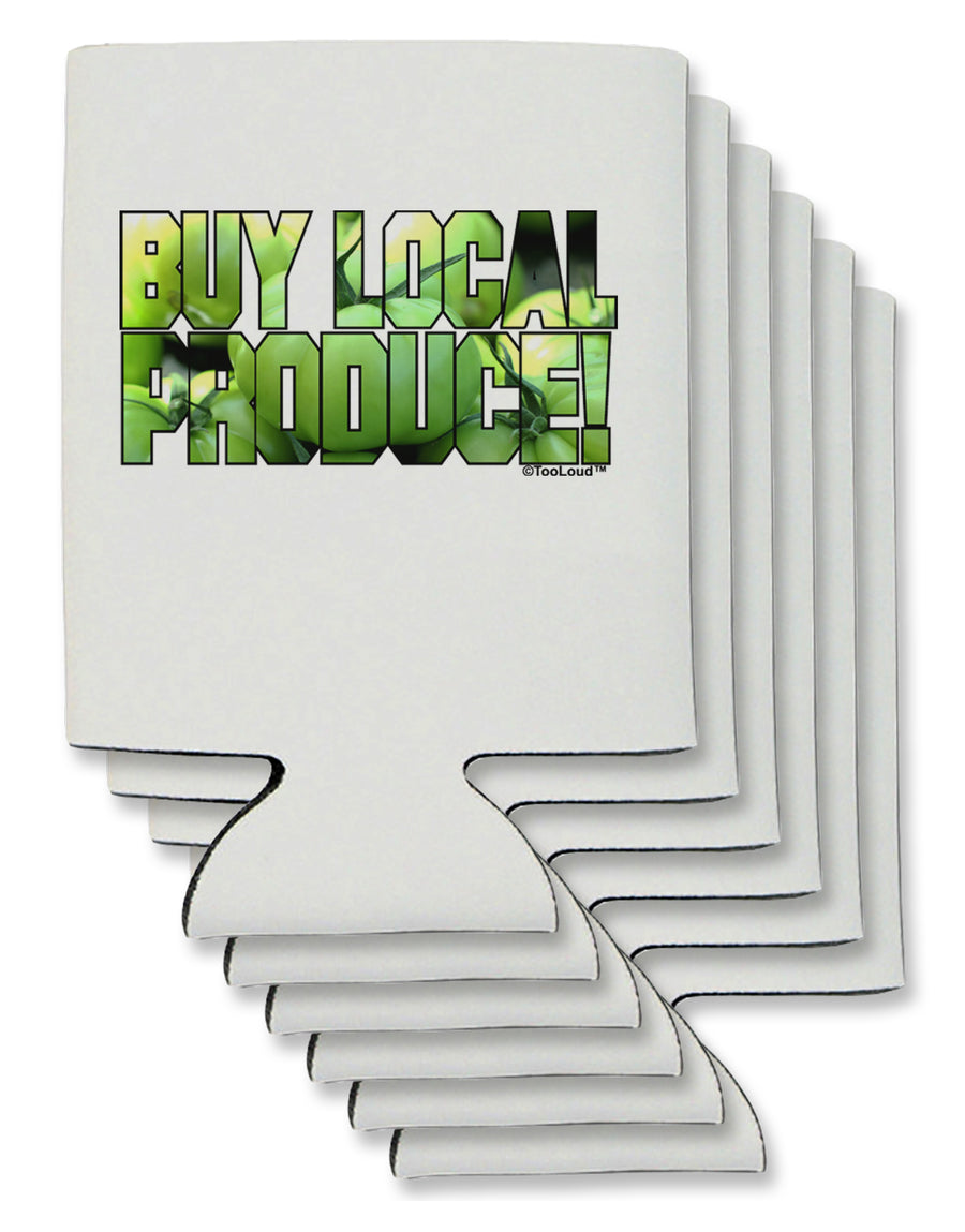 Buy Local - Green Tomatoes Text Can / Bottle Insulator Coolers-Can Coolie-TooLoud-1 Piece-Davson Sales