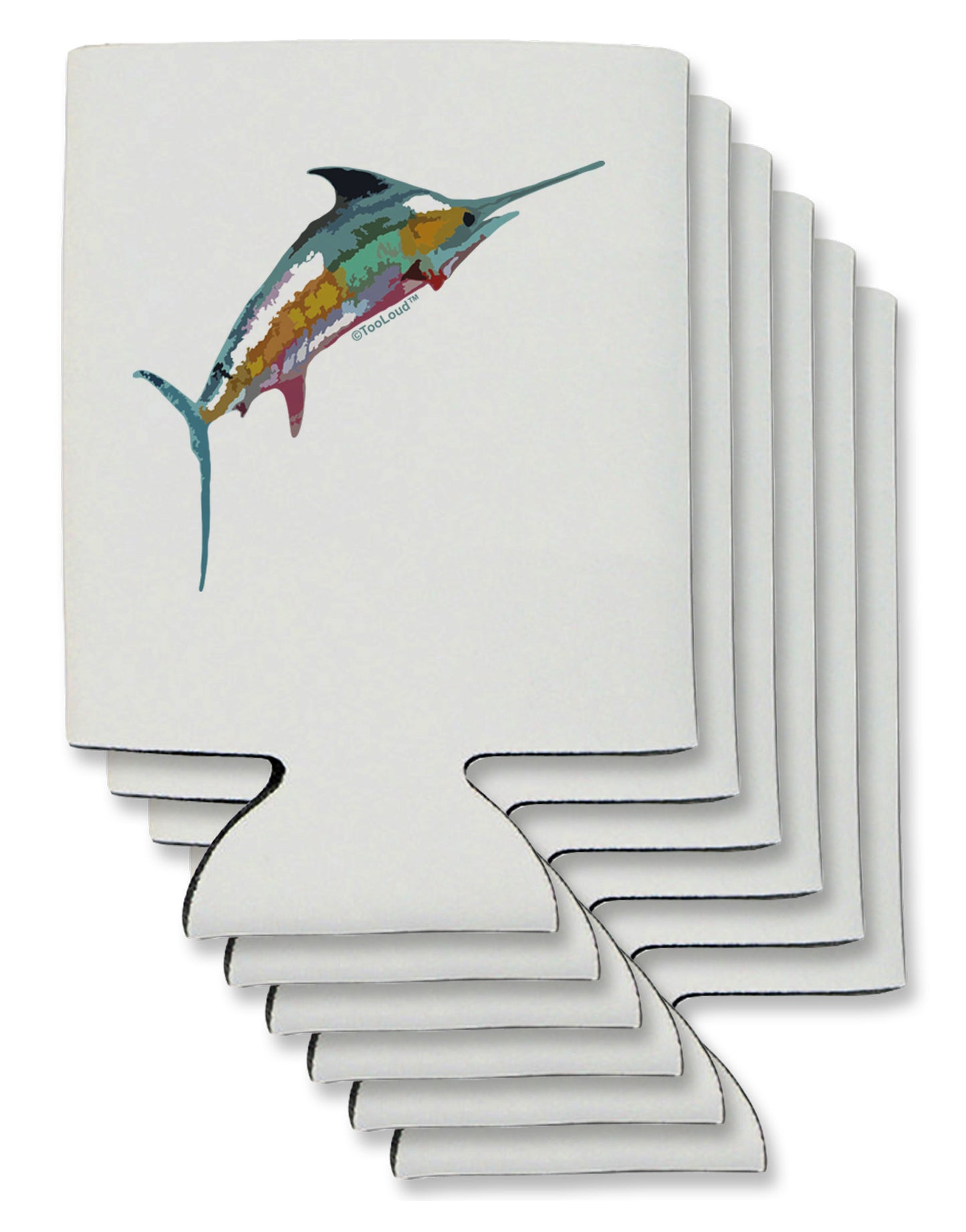 Colorful Vector Swordfish Can / Bottle Insulator Coolers-Can Coolie-TooLoud-6-Davson Sales