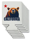 California Republic Design - Grizzly Bear and Star Can / Bottle Insulator Coolers by TooLoud-Can Coolie-TooLoud-6-Davson Sales