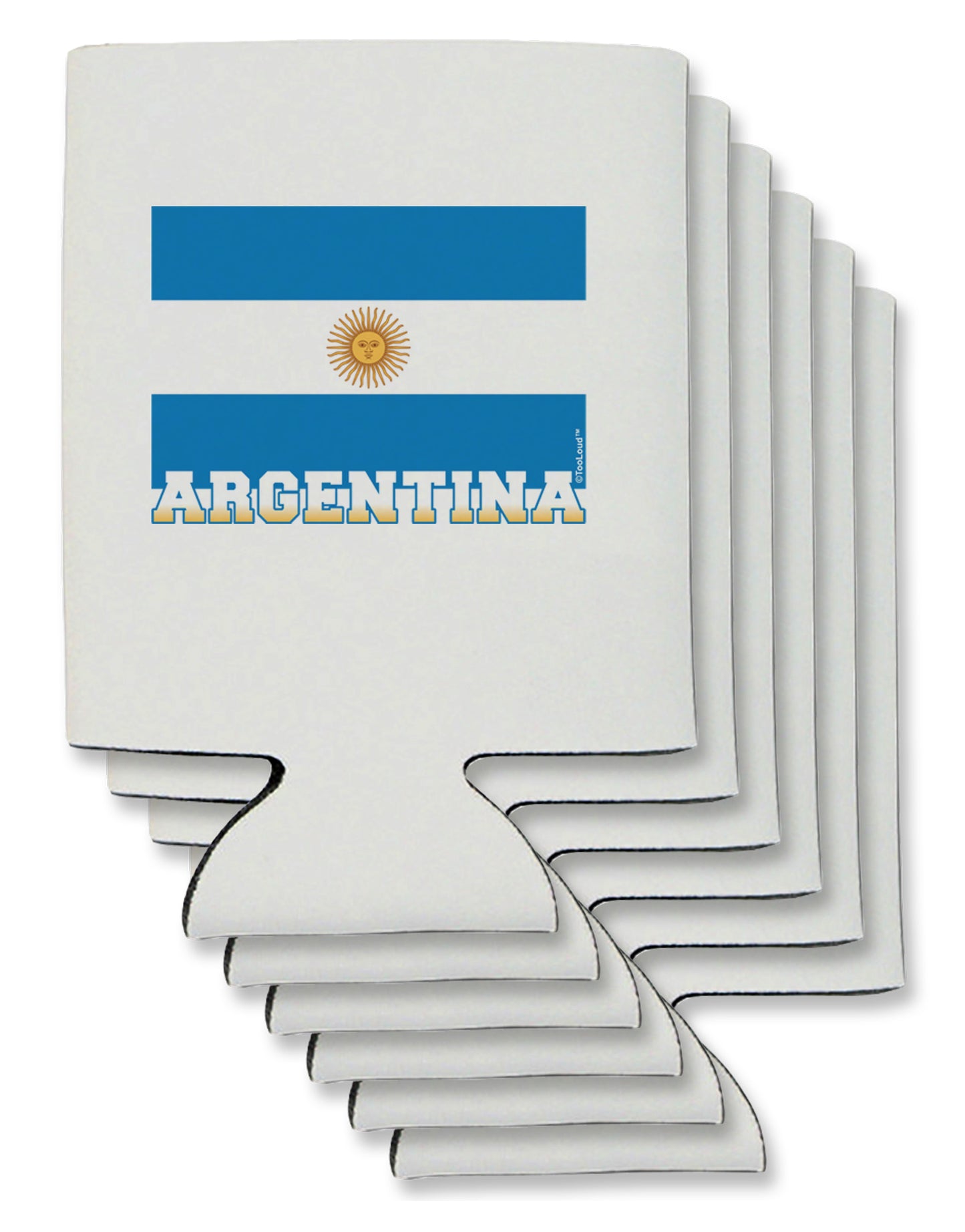 Argentina Flag Can / Bottle Insulator Coolers-Can Coolie-TooLoud-6-Davson Sales
