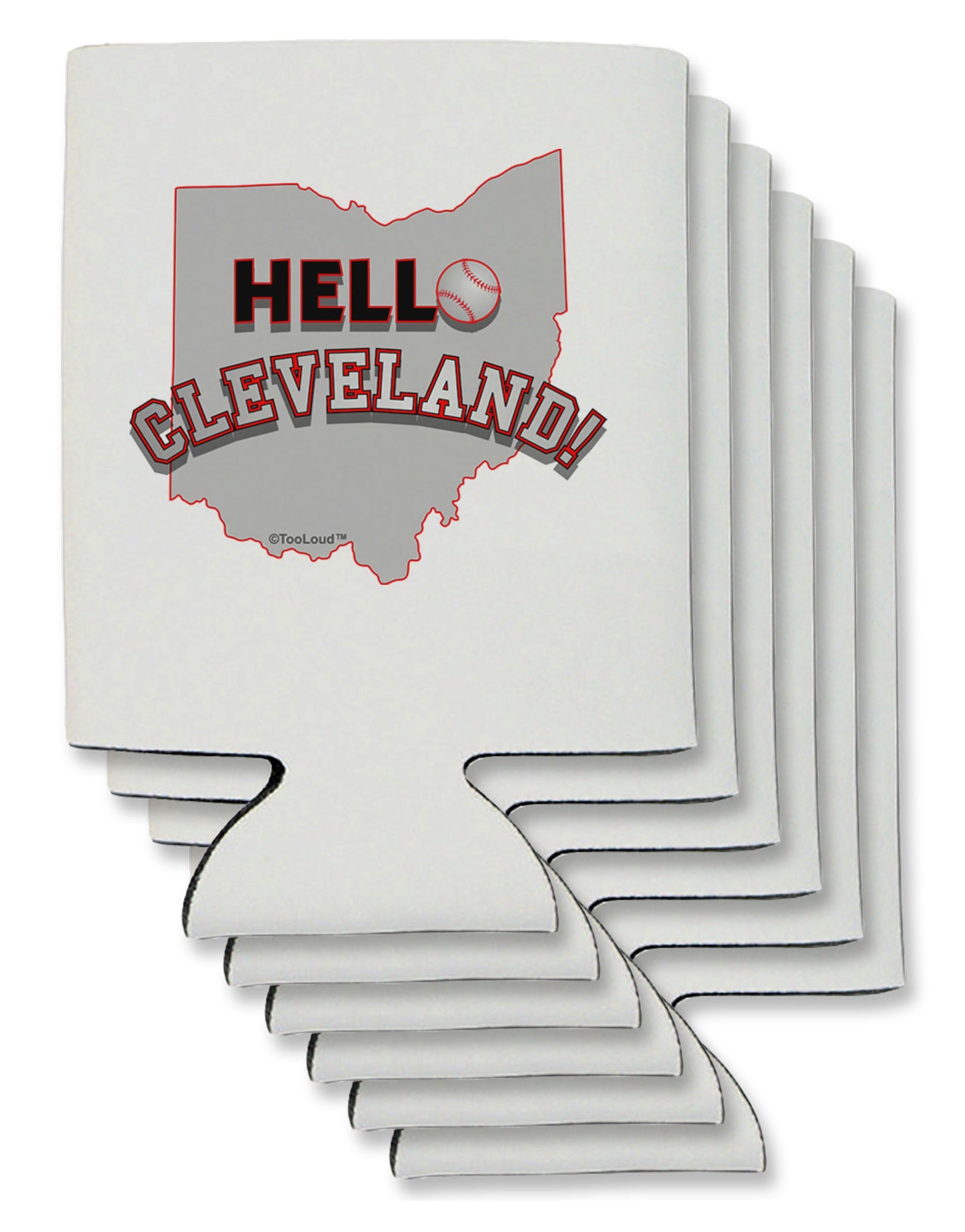 Hello Cleveland Can / Bottle Insulator Coolers-Can Coolie-TooLoud-6-Davson Sales
