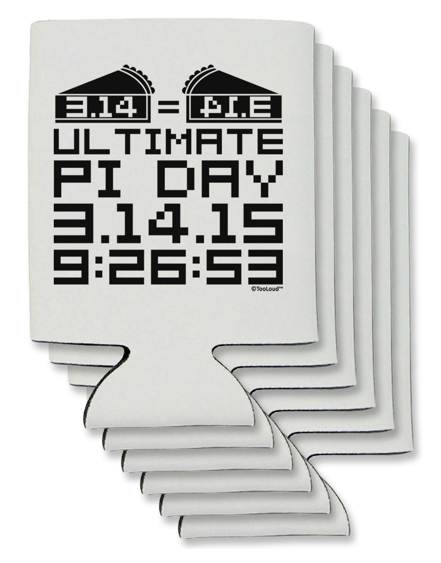 Ultimate Pi Day Design - Mirrored Pies Can / Bottle Insulator Coolers by TooLoud-Can Coolie-TooLoud-6-Davson Sales