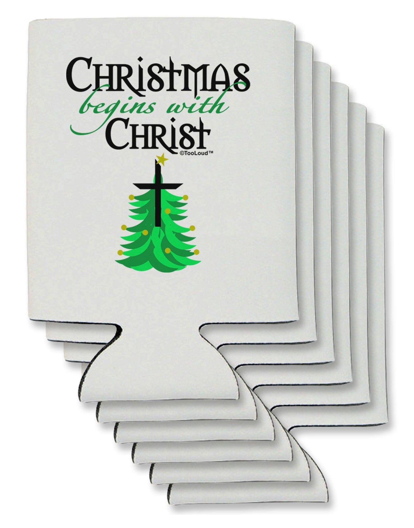 Begins With Christ Can / Bottle Insulator Coolers-Can Coolie-TooLoud-6-Davson Sales