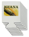 Iguana Watercolor Text Can / Bottle Insulator Coolers-Can Coolie-TooLoud-6 Pieces-Davson Sales