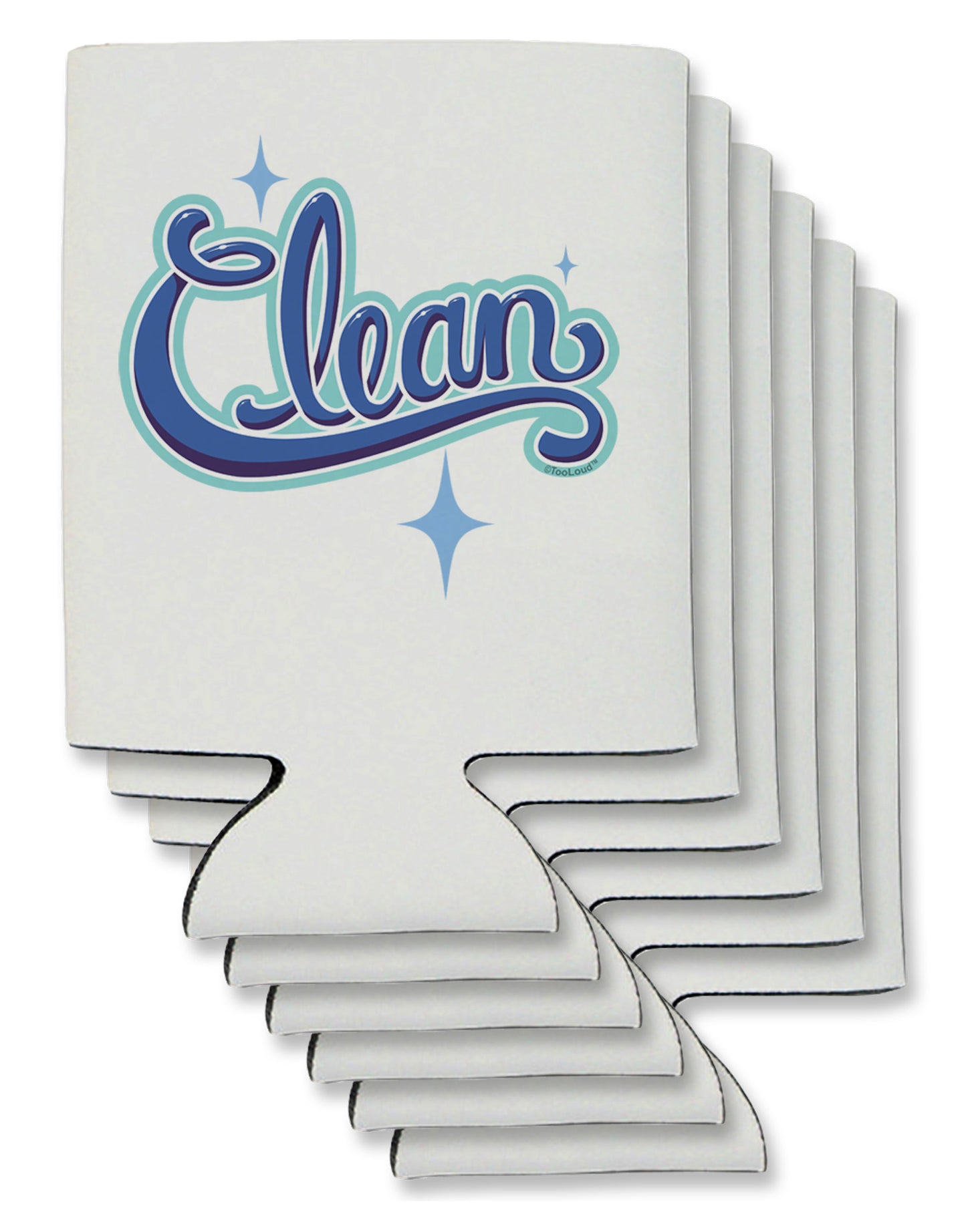 Clean Text Can / Bottle Insulator Coolers-Can Coolie-TooLoud-6-Davson Sales