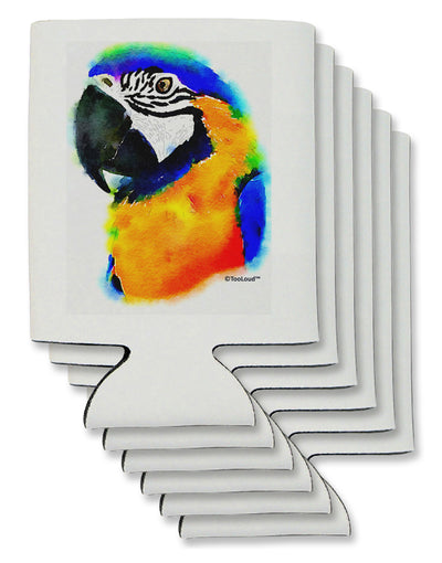 Brightly Colored Parrot Watercolor Can / Bottle Insulator Coolers-Can Coolie-TooLoud-6-Davson Sales