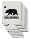 California Republic Design - Cali Bear Can / Bottle Insulator Coolers by TooLoud-Can Coolie-TooLoud-6-Davson Sales