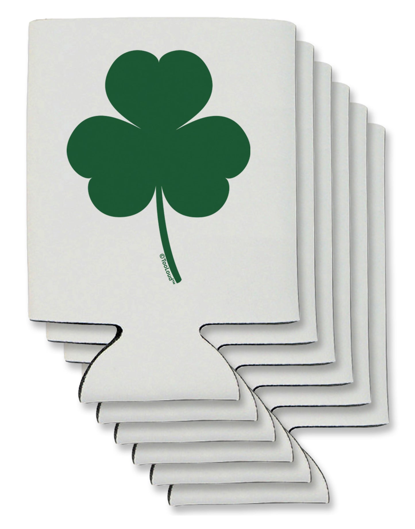 Traditional Irish Shamrock Can / Bottle Insulator Coolers-Can Coolie-TooLoud-6 Pieces-Davson Sales