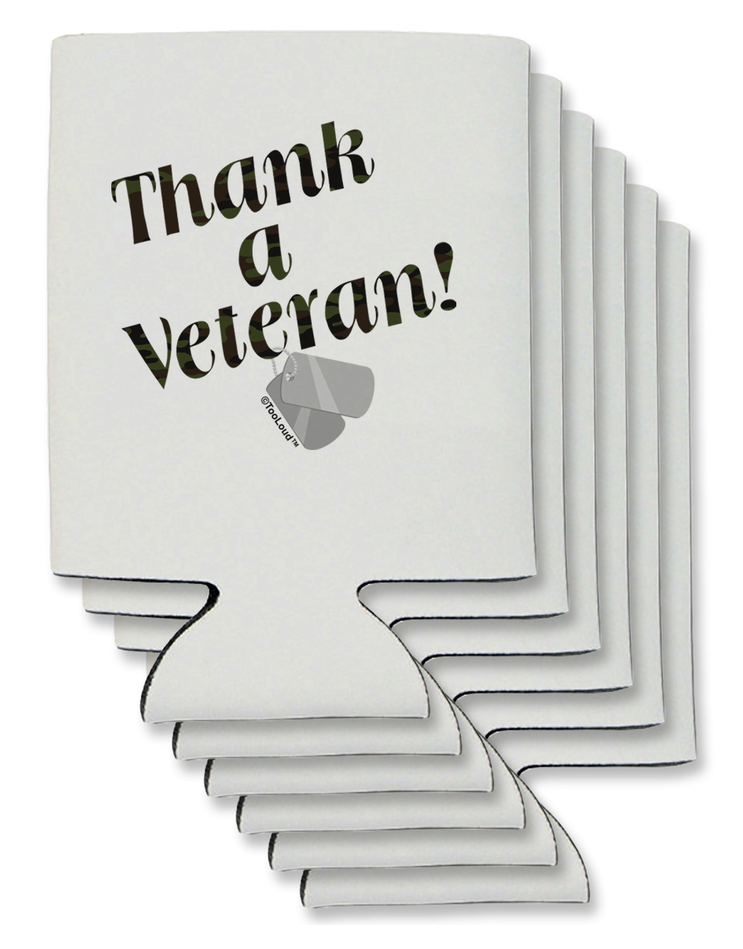 Thank A Veteran Can / Bottle Insulator Coolers-Can Coolie-TooLoud-6-Davson Sales