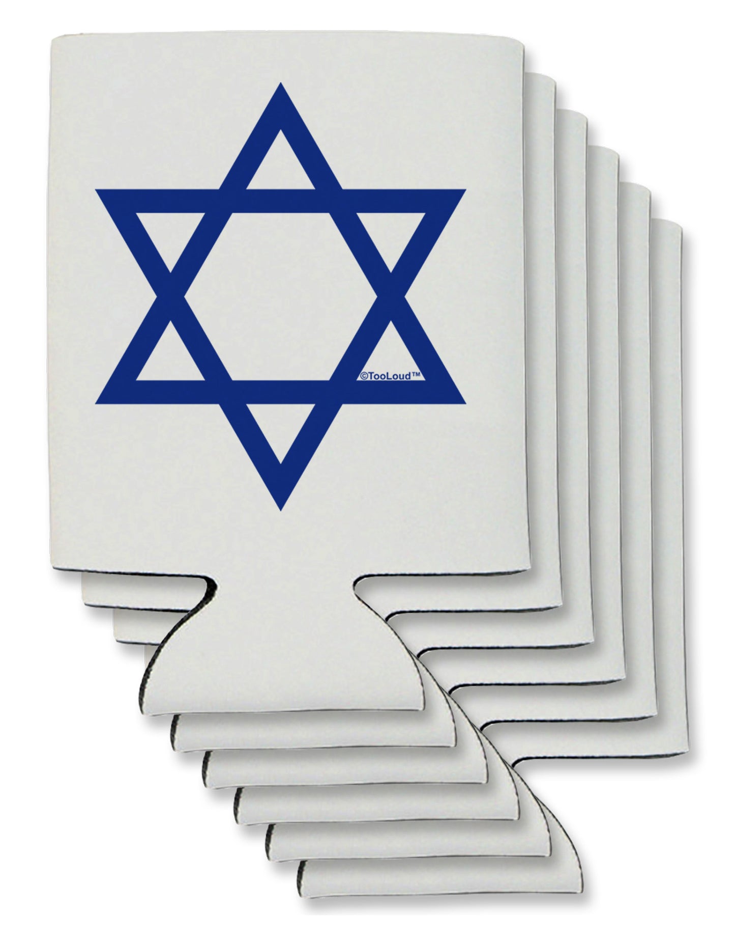 Jewish Star of David Can / Bottle Insulator Coolers by TooLoud-Can Coolie-TooLoud-6-Davson Sales