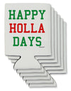 Happy Holla Days - Red and Green Can / Bottle Insulator Coolers by TooLoud-Can Coolie-TooLoud-6-Davson Sales