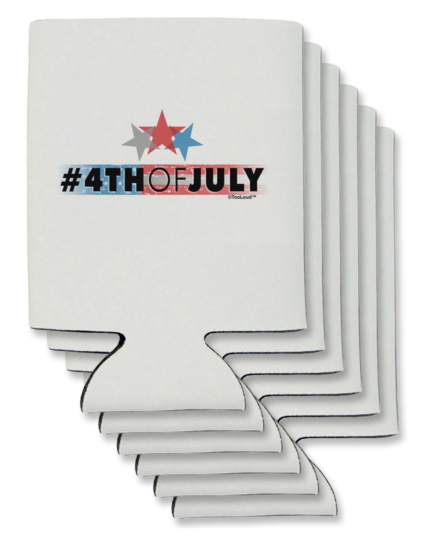Hashtag 4th Of July Can / Bottle Insulator Coolers-Can Coolie-TooLoud-6-Davson Sales