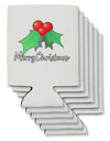 Mistletoe Merry Christmas Text Can / Bottle Insulator Coolers-Can Coolie-TooLoud-6-Davson Sales