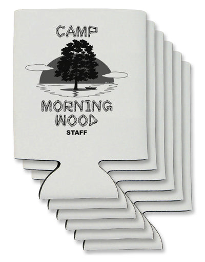 Camp Morning Wood Staff - B&W Can / Bottle Insulator Coolers by TooLoud-Can Coolie-TooLoud-6-Davson Sales