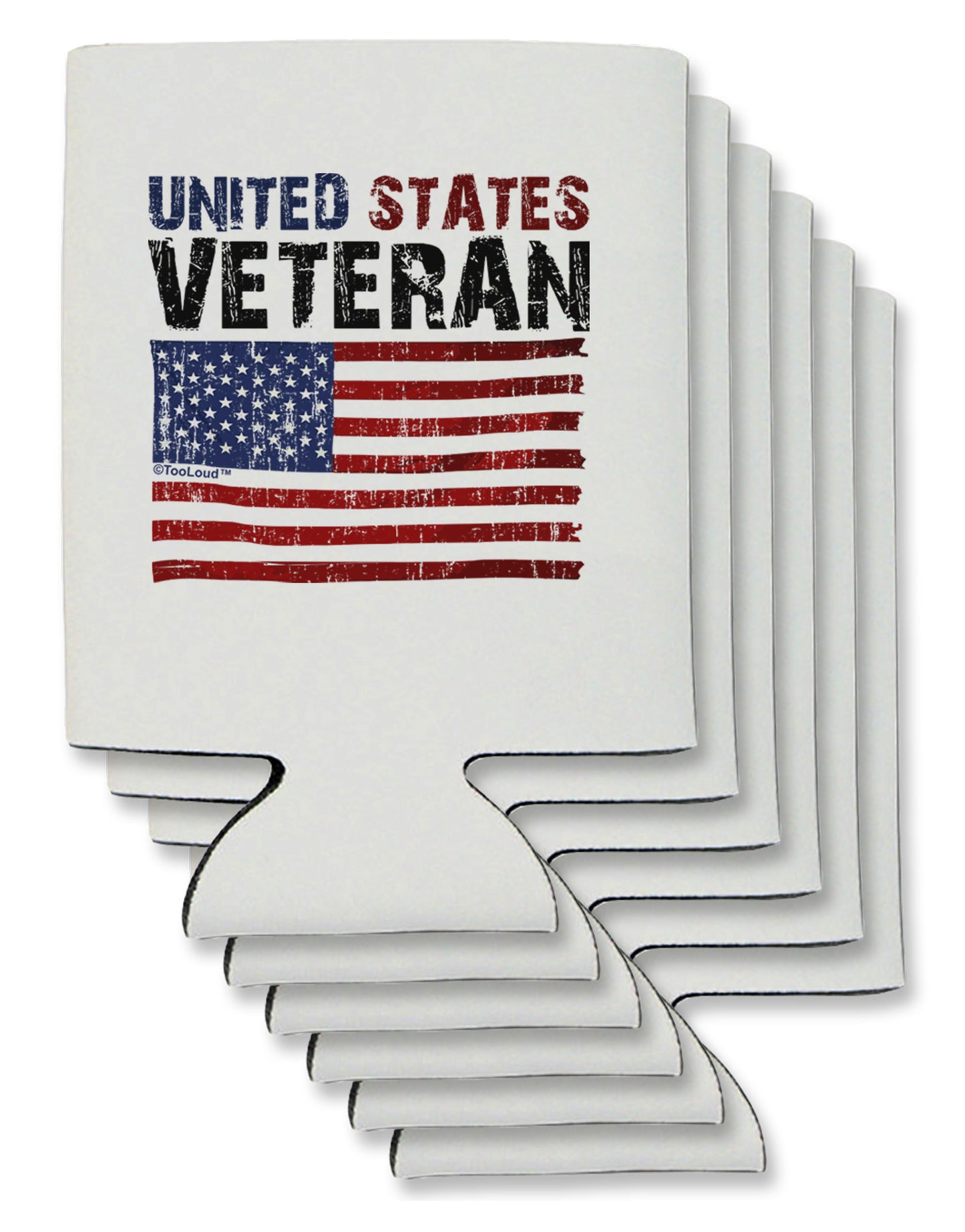 US Veteran Distressed Can / Bottle Insulator Coolers-Can Coolie-TooLoud-6-Davson Sales