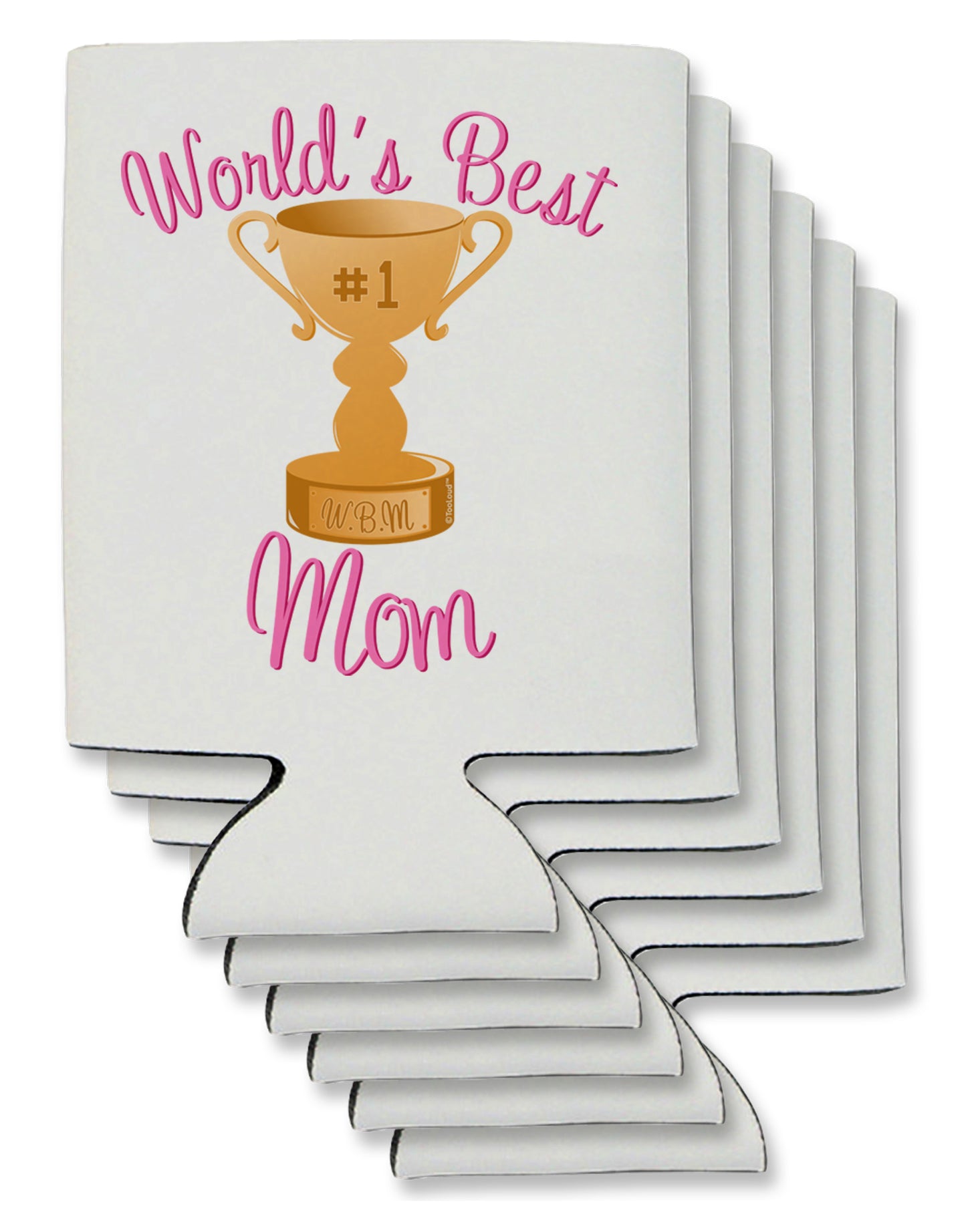 World's Best Mom - Number One Trophy Can / Bottle Insulator Coolers by TooLoud-Can Coolie-TooLoud-6-Davson Sales