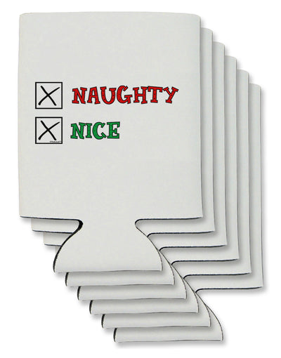 Naughty or Nice Christmas - Naughty and Nice Can / Bottle Insulator Coolers-Can Coolie-TooLoud-6 Pieces-Davson Sales