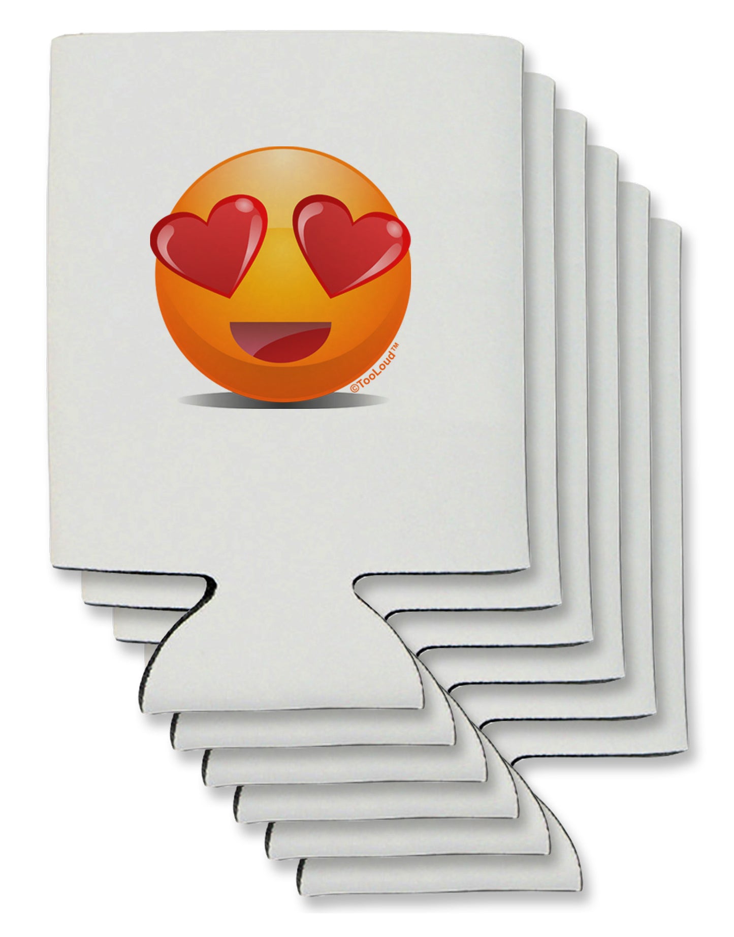 Heart Eye Emoji Can / Bottle Insulator Coolers-Can Coolie-TooLoud-6-Davson Sales
