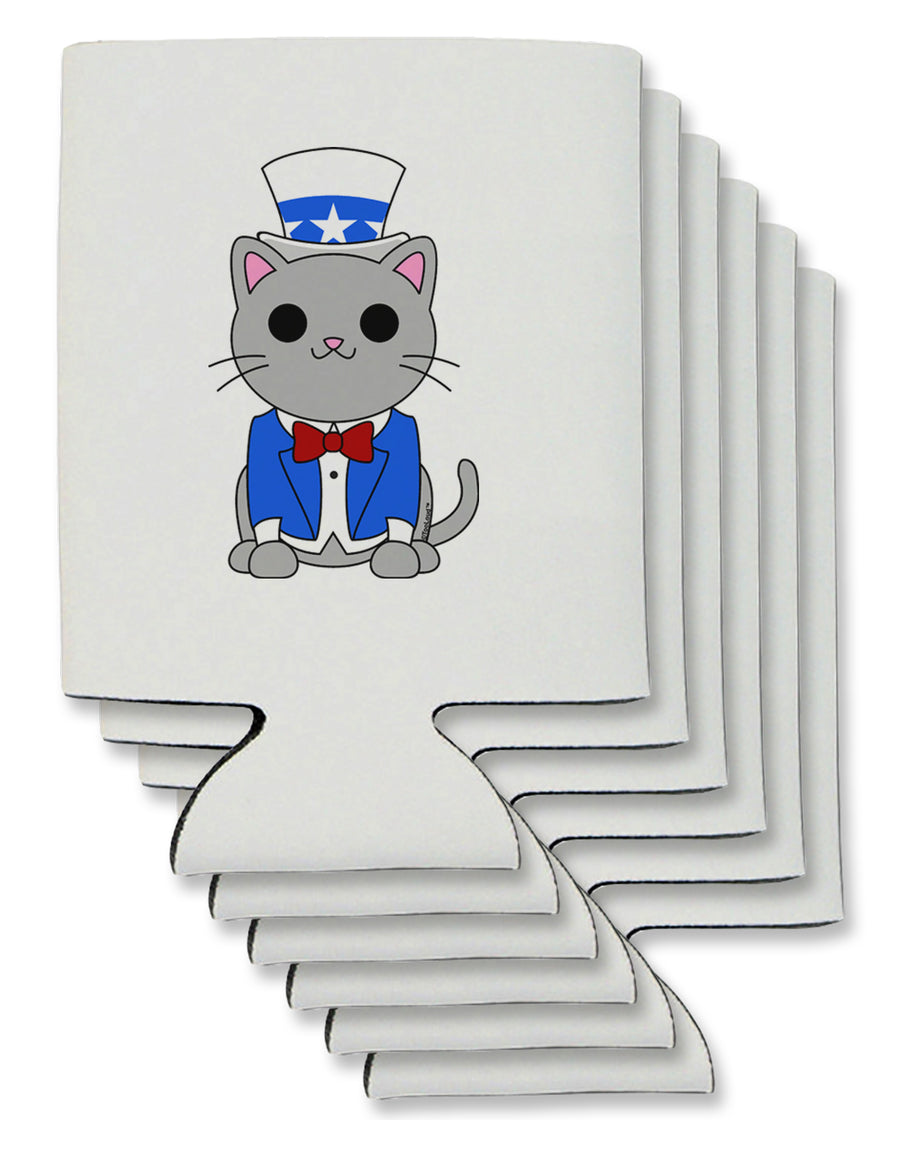 Patriotic Cat Can / Bottle Insulator Coolers by TooLoud-Can Coolie-TooLoud-1-Davson Sales