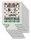 Meowy Christmas Cat Knit Look Can / Bottle Insulator Coolers by TooLoud-TooLoud-6-Davson Sales